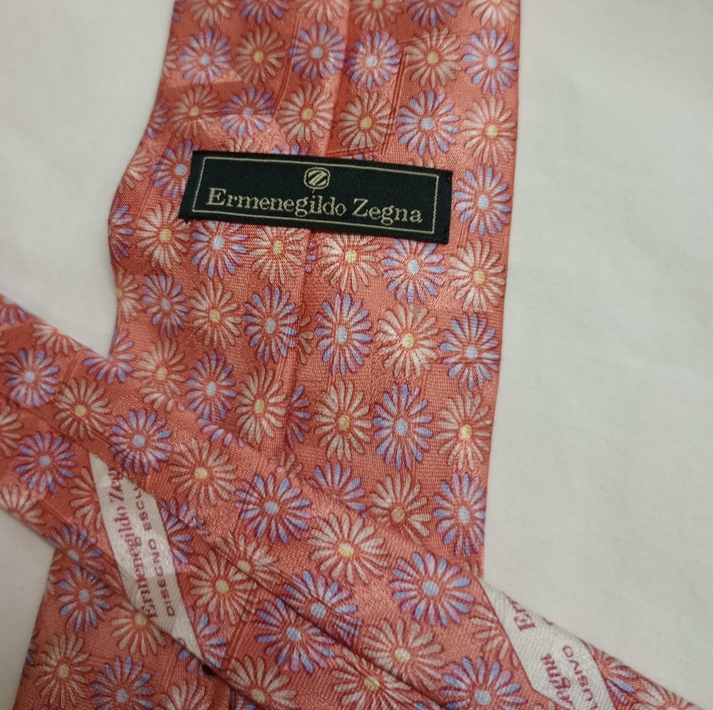 Ermenegildo Zegna Men's Tie Exclusive Silk Floral Pattern